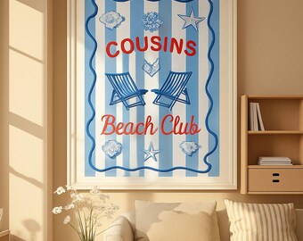 The Summer I Turned Pretty Print, Digital Download, TSITP Poster, Typography Art,Preppy Art, Summer Poster, Cousins Beach wall art, coastal