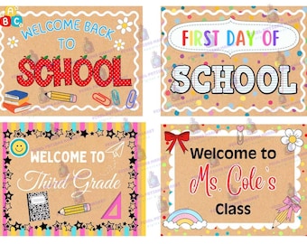 Editable Kraft Paper Hand-Painted Classroom Banner | Canva Template | School Decor | DIY Printable Banner
