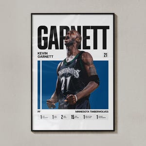 Kevin Garnett #21 Poster | The Big Ticket Basketball Wall Art (Digital Download)