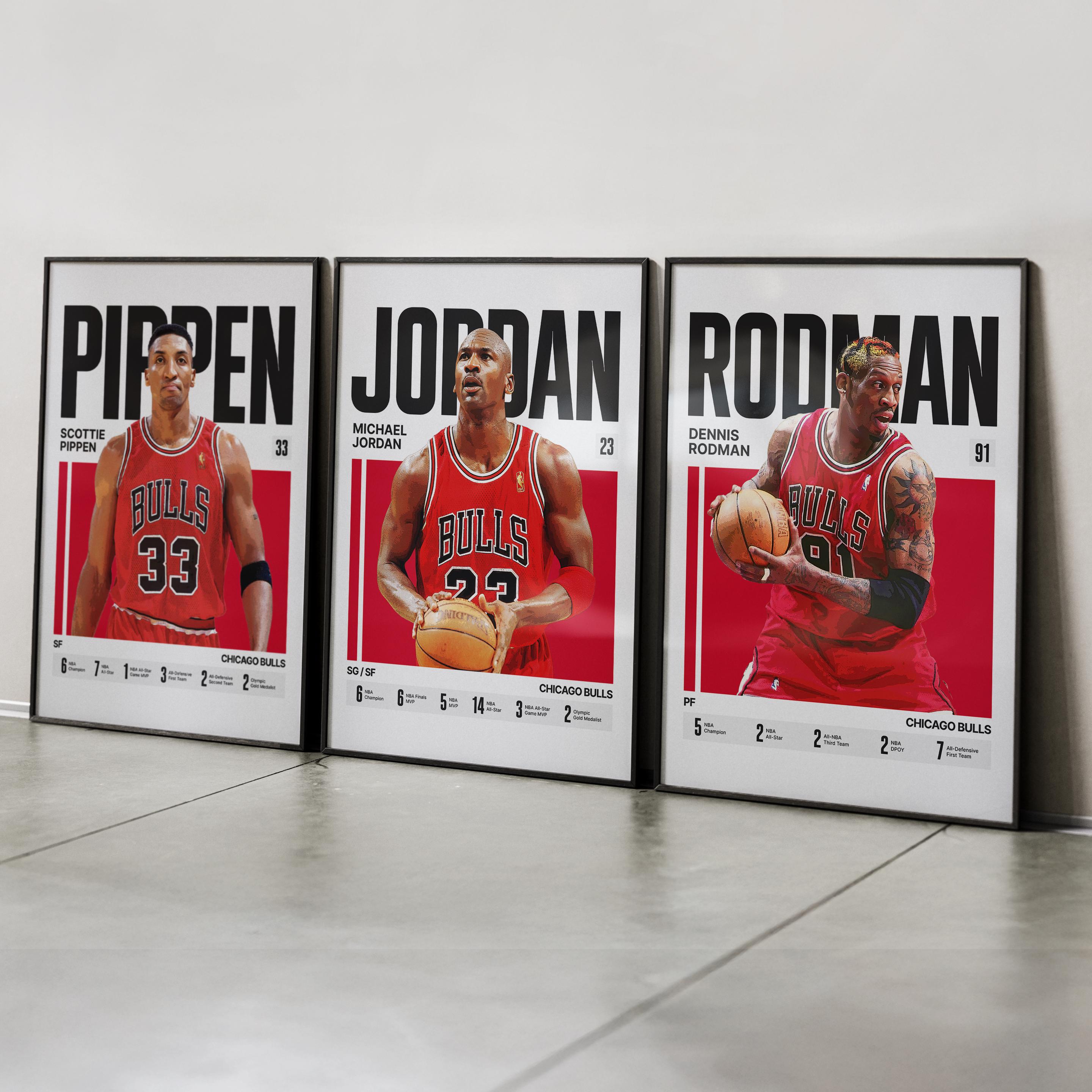 Jordan Pippen Rodman Poster - Etsy