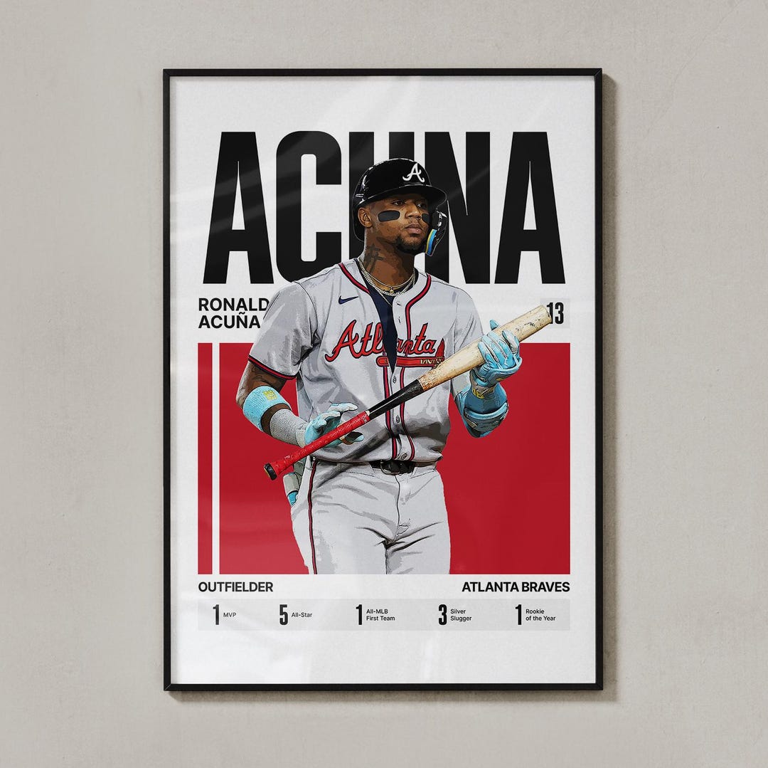 Ronald Acuna Jr. #13 Poster | Atlanta Baseball Wall Art (digital ...