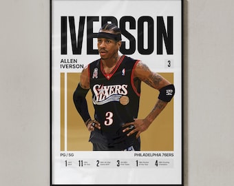 Allen Iverson #3 Poster | The Answer Basketball Wall Art (Digital Download)