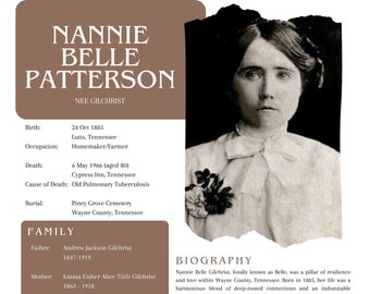 Ancestor Profile Canva Template