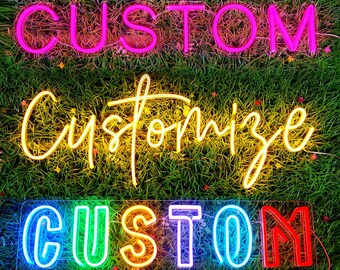 Custom neon sign, neon signs, customizable neon for wall decor, personalized led neon sign for wedding birthday party bedroom bar salon shop