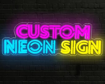 custom neon signs, neon sign customizable for wall decor, personalized led neon sign for wedding, birthday, party, bedroom, bar, salon, shop