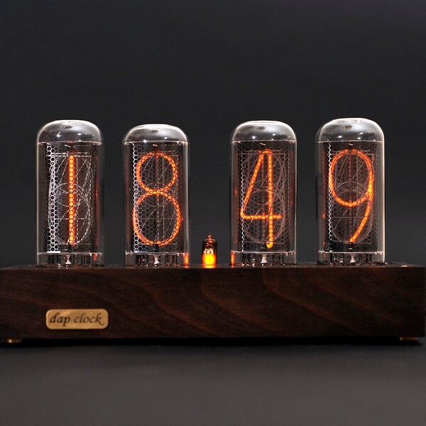 Nixie tube clock IN-18 Tubes on 4 lamp Beech