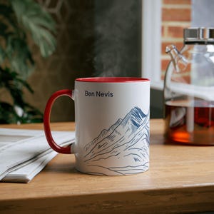 Ben Nevis Mug | Scotland Mountain Gift | 11oz Ceramic Coffee Cup | Hiker Present | Munro Walking Souvenir | Climber Landscape Art
