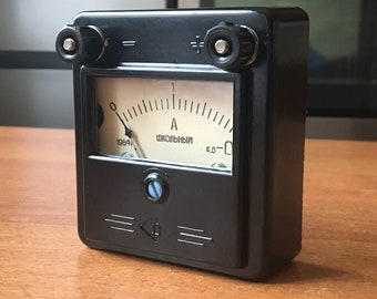 1969 Ammeter Vintage milliammeter Analog meters Laboratory microammeter Steampunk Decor Electrical appliance Industrial Decor USSR