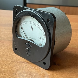 1965 Vintage Voltmeter Retro Steampunk Home Decor