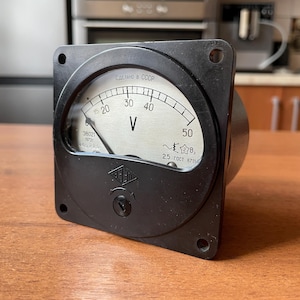 1972 Analog Voltmeter Vintage Steampunk furniture