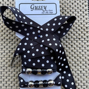 Lacci per scarpe a pois e perline argento Etsy Italia