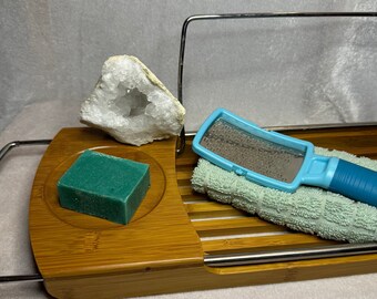 Exfoliante de pies de menta