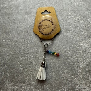 Chakra- 7 physical chakra colours with a white tassel