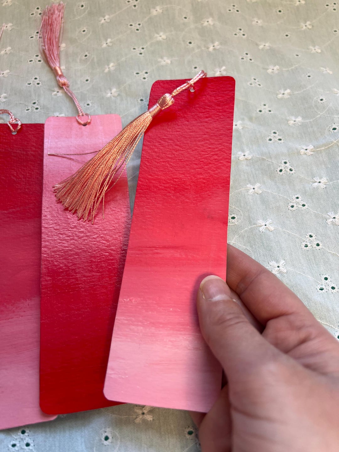 Hand Painted Bookmarks With Gradient, Valentines Day or Galentines Day ...