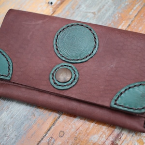 Portasigarette in pelle fatto a mano per tabacco da arrotolare - Design esclusivo Maya