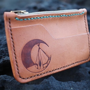 Handgefertigte Lederbrieftasche mit Metallreißverschluss – Langlebiges und handgefertigtes Design