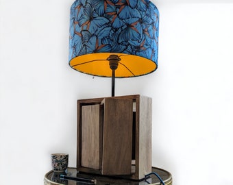 Lampe "Papillon" chêne massif - pièce unique