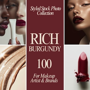 Makeup Artist Beauty Stock Photo Social Media, Cherry Colors, Skincare beauty, Luxury Makeup Photos, AI Generation Images, Aesthetic Content