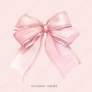 Pink Ribbon Bow, Watercolor Pink Bows Clipart, Pastel Pink Bows png, Coquette Bow, Gifts Birthday design png clipart, Sublimation png