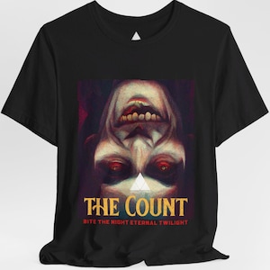The Count Designer Shirt, Vampire Shirt, Vampire Lover Shirt, Gothic Vampire Shirt, Halloween Vampire Shirt, Retro Vintage Vampire T Shirt