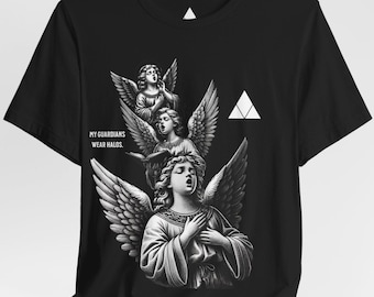 Shirt Angel, My Guardians Wear Halo's, T-shirt voor spirituele bescherming, T-shirt Angel, T-shirt Angelcore, T-shirt Cool Faith, T-shirt Cool Faith