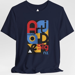 Moderne Kunst T-Shirt, Articlate Designz Abstraktes Shirt, Artsy T-Shirt, Geometrische Formen, künstlerisches Shirt, Künstler Geschenk, grafisches T-Shirt, Muster-Shirt
