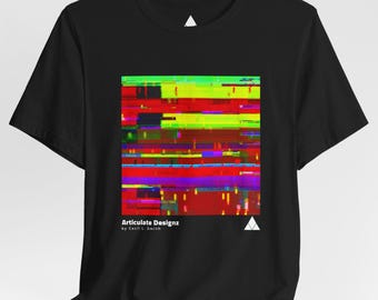 Digital Abstract Art T-Shirt, Modern Graphic Tee, Contemporary Art Shirt, Abstract Design Shirt, Unisex Artistic Tee Geometric Pattern Shirt