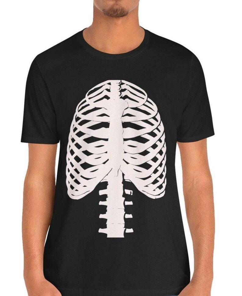 Skeleton Rib Cage T-shirt, Adult Skeleton Shirt, Skeleton Rib Tshirt ...