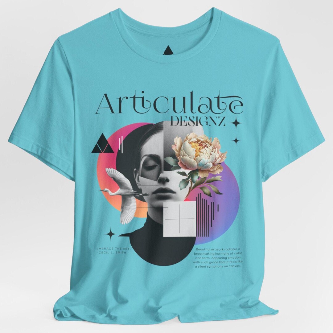 Modern Art T-shirt, Abstract Geometric Graphic Tee, Unique Abstract Art ...