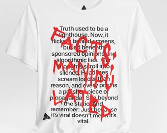 Think For Yourself Shirt, Anti Media Shirt, Statement T-Shirt, Truth Seeker Graphic Tee, Activist Statement Shirt, Thought Provoking Edgy T