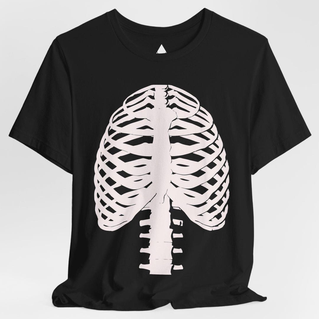 Skeleton Rib Cage Shirt: Trendy Anatomy Tee - Etsy