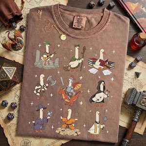 Silly Goose DND Shirt - Funny Dungeon Master Gift, Comfort Colors Fantasy Nerd Sweatshirt, Dungeons Roleplaying Gamer Shirt image 4