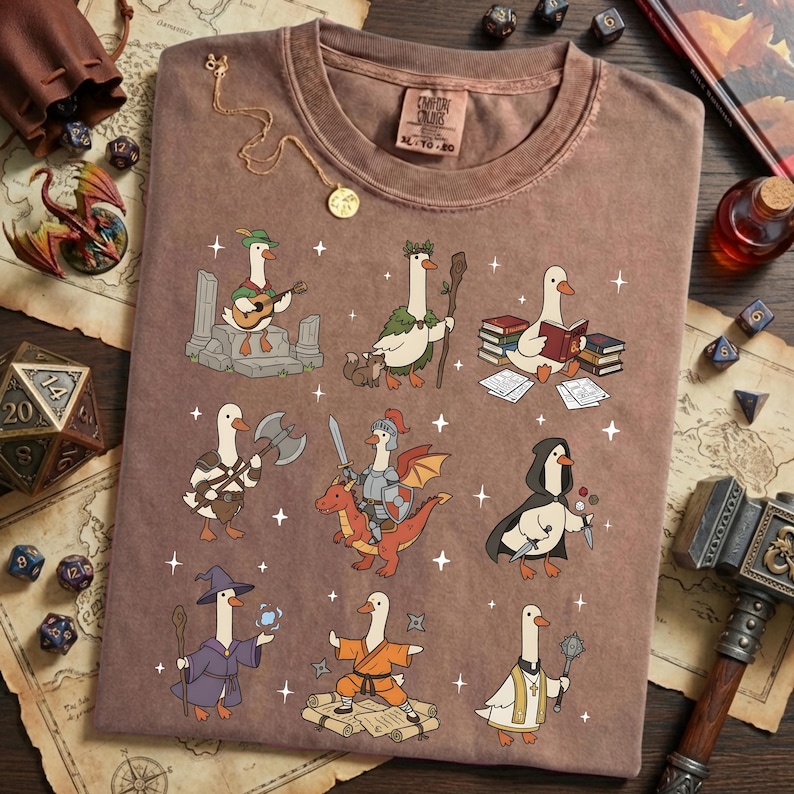 Silly Goose DND Shirt - Funny Dungeon Master Gift, Comfort Colors Fantasy Nerd Sweatshirt, Dungeons Roleplaying Gamer Shirt image 4