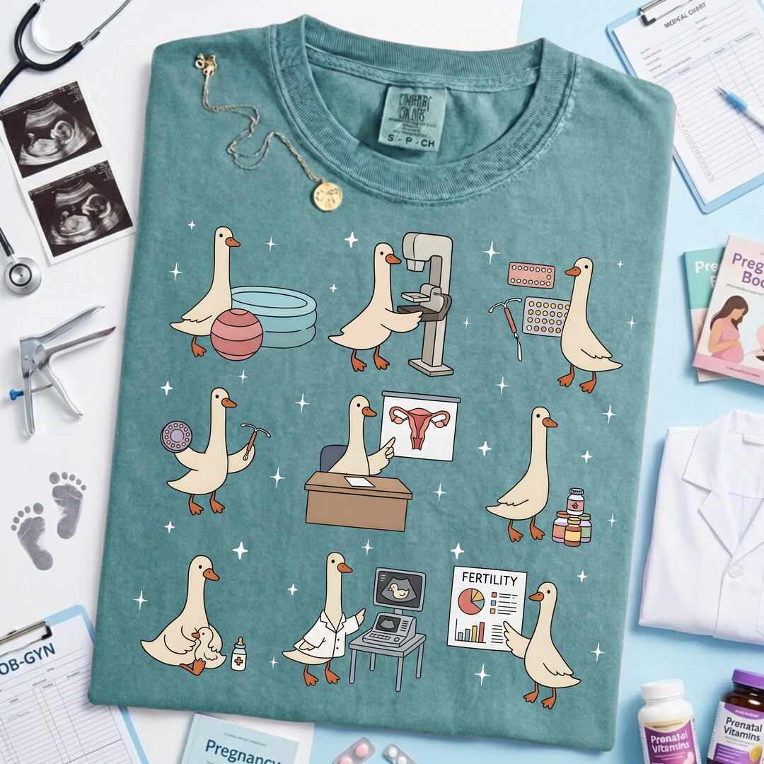 OBGYN Silly Goose Shirt - Funny Gynecologist Doctor Tee, Obstetrician ...