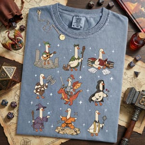 Silly Goose DND Shirt - Funny Dungeon Master Gift, Comfort Colors Fantasy Nerd Sweatshirt, Dungeons Roleplaying Gamer Shirt image 6