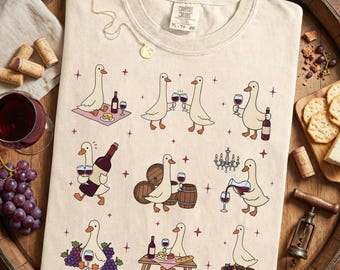 Silly Goose Wine Lover Shirt - Funny Wine Gift for Her, Comfort Colors Winery Party Sweatshirt, Wine Club Shirt