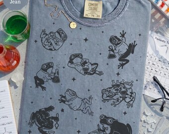 Funny Chemistry Teacher Frogs Shirt - Science Teacher Gift Tee, Cute Frog Shirt for Chemistry Lovers
