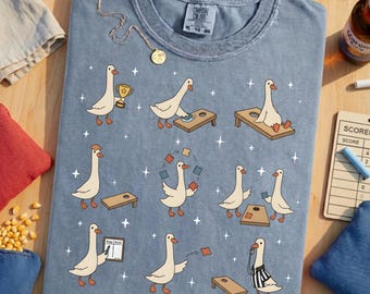 Cornhole Silly Goose Shirt - Funny Bean Bag Toss Tee, Cornhole Player Gift, Backyard Game Lover Shirt, Cornhole Team Gift