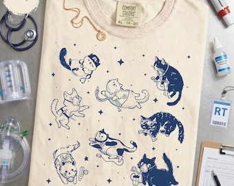 Respiratory Therapist Cute Cat  Shirt – RT Doctor Gift, Pulmonary Nurse Practitioner