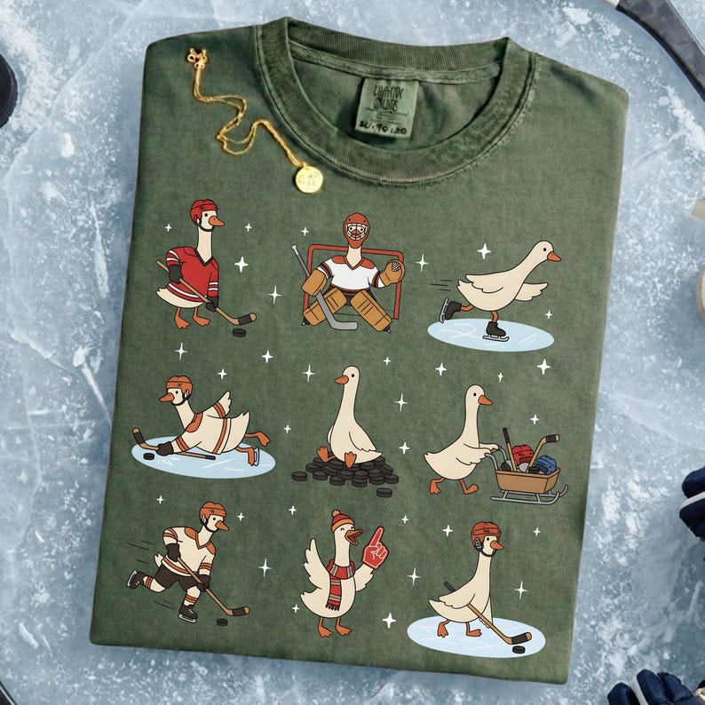 Silly Goose Hockey Shirt - Hockey Fan Apparel, Team Hockey Game Day, Winter Sports Gift image 4
