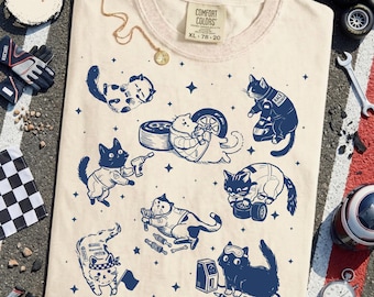 Cute Cat F1 Fan Shirt -  Motorsport Dad Tee, Pit Crew Gift , Race Day Outfit