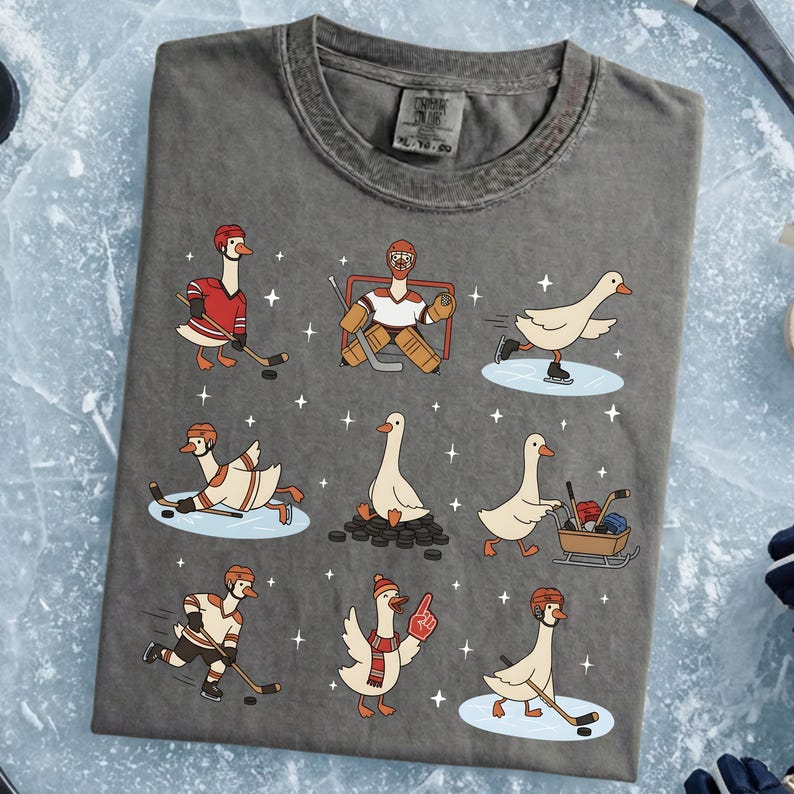 Silly Goose Hockey Shirt - Hockey Fan Apparel, Team Hockey Game Day, Winter Sports Gift image 2