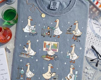 Silly Goose Chemistry Shirt – Funny Lab Technician Gift, STEM Teacher Tee, Chemist Graduation Gift, Comfort Colors Science Shirt