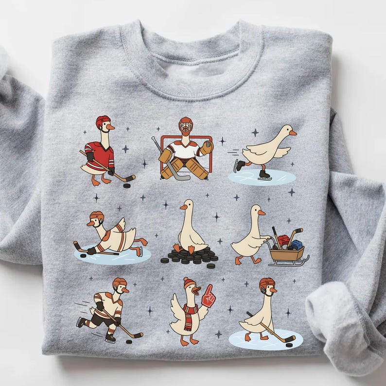 Silly Goose Hockey Shirt - Hockey Fan Apparel, Team Hockey Game Day, Winter Sports Gift image 8