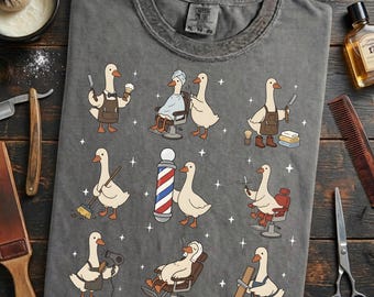 Silly Goose Barber Shirt – Funny Barbershop Gift, Hairstylist Tee, Comfort Colors Barber Lover Shirt