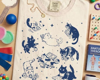 Cute Cat Occupational Therapist Shirt – Pediatric Play Therapy Tee