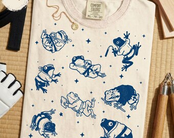 Funny Karate Frogs Shirt - Martial Arts Gift Tee, Cute Frog Shirt for Karate Students, Sensei and Dojo Fans