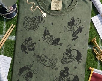 Funny Marching Band Frogs Shirt - Band Director Gift Tee, Cute Frog Shirt for Music Students
