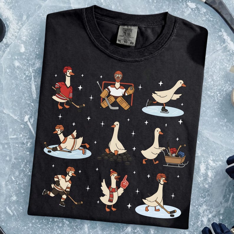 Silly Goose Hockey Shirt - Hockey Fan Apparel, Team Hockey Game Day, Winter Sports Gift image 5
