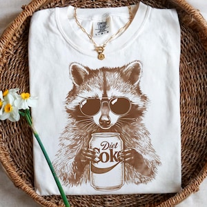 Raccoon Diet Coke Shirt: Retro Trash Panda Graphic Tee